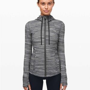 29. Lululemon Hooded Define Jacket *Nulu Heathered Black Size 6